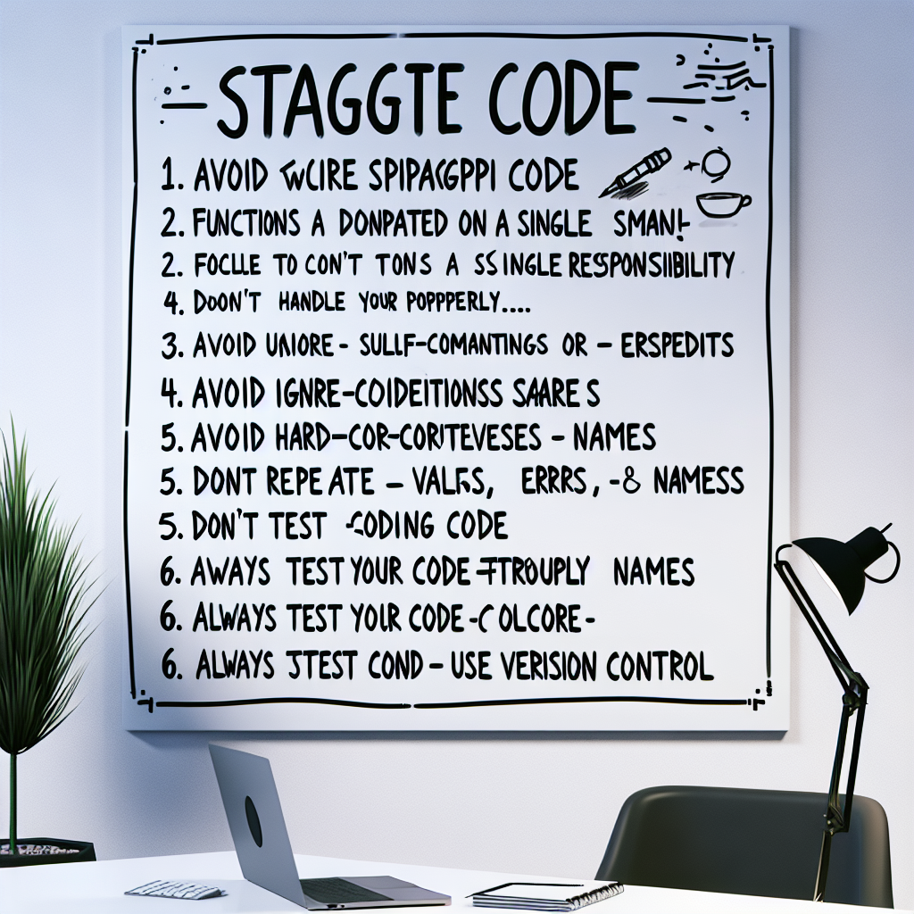 What Should I Avoid When Writing Code?